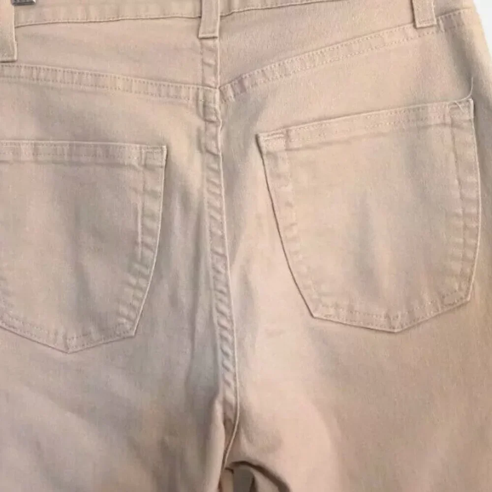 FDJ French Dressing Jeans Pedal Pusher Capri Sz 4 High Rise Khaki / Beige EUC - Picture 7 of 13